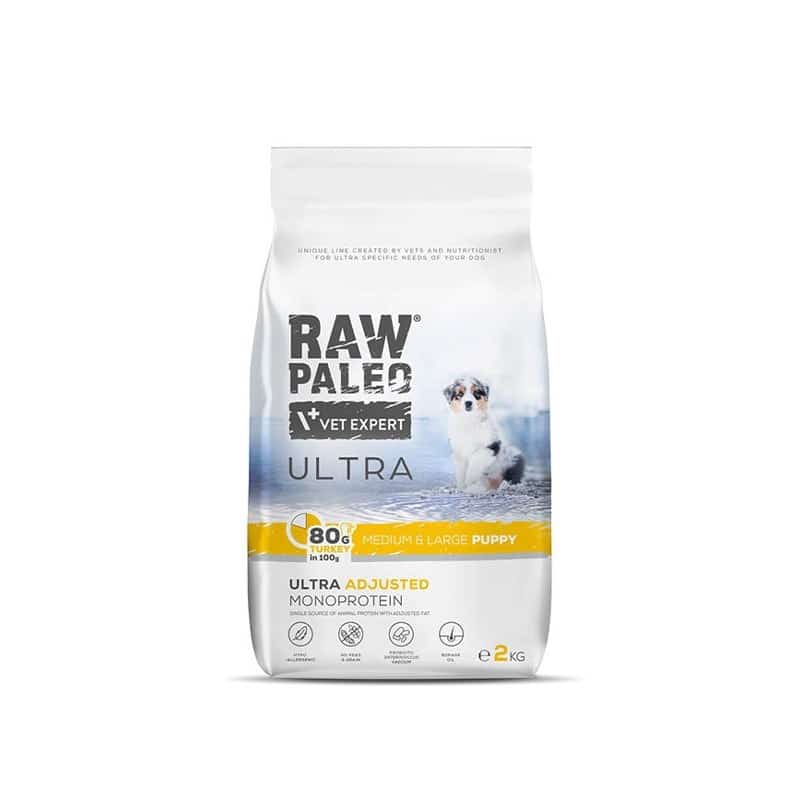 Karma sucha VetExpert Raw Paleo Ultra Indyk dla szczeniąt ras średnich i dużych 2kg