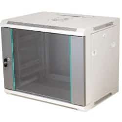 Alantec-Szafa wisząca 19" 18U 450mm drzwi szklane szary
