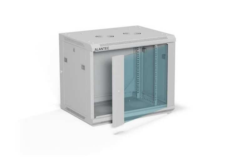 ALANTEC Szafa wisęca 19" 9U, drzwi szklane, szara