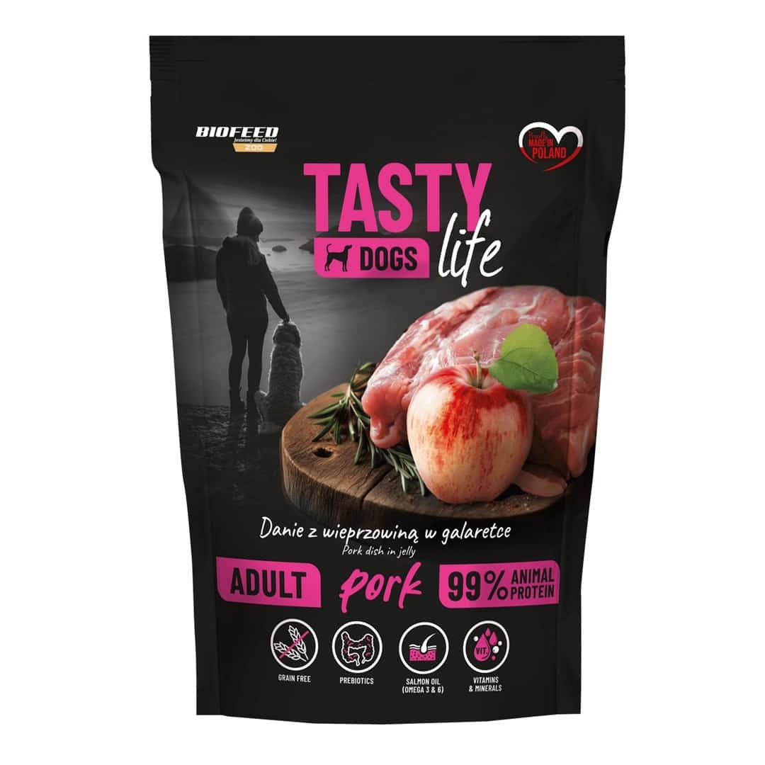 BIOFEED Tasty dog life wieprzowina 90% 500g