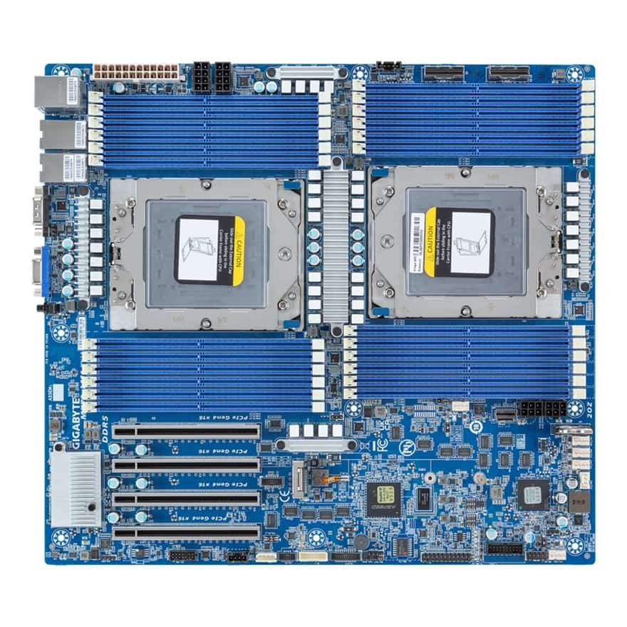 Płyta główna Gigabyte MZ73-LM1 dla AMD EPYC 9004 (2x 64-rdzeniowe, 2.2 GHz)