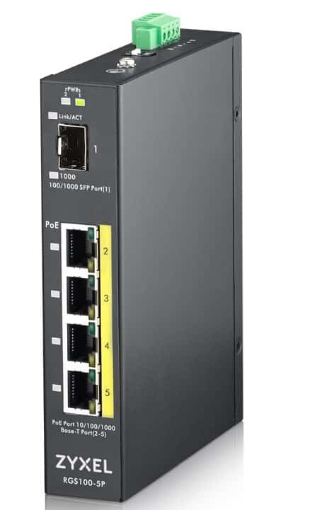 Switch Zyxel RGS100-5P PoE 120W Niezarządzany