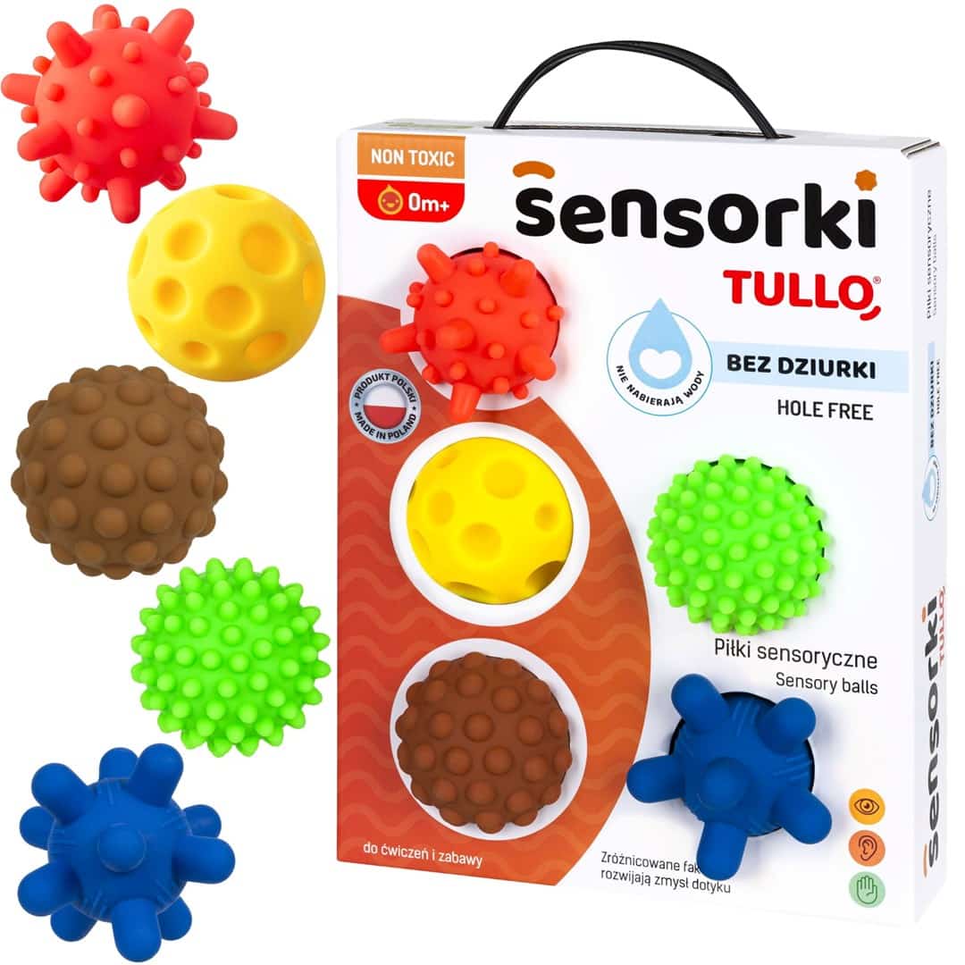 TULLO Piłki sensoryczne Sensorki bez dziur, 5 szt.