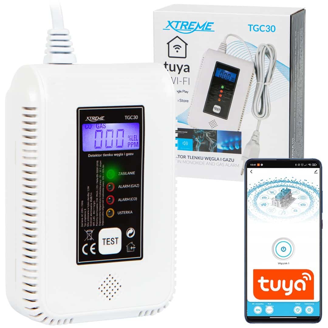 BLOW DETEKTOR CZUJNIK CZADU I GAZU TGC30 WIFI TUYA