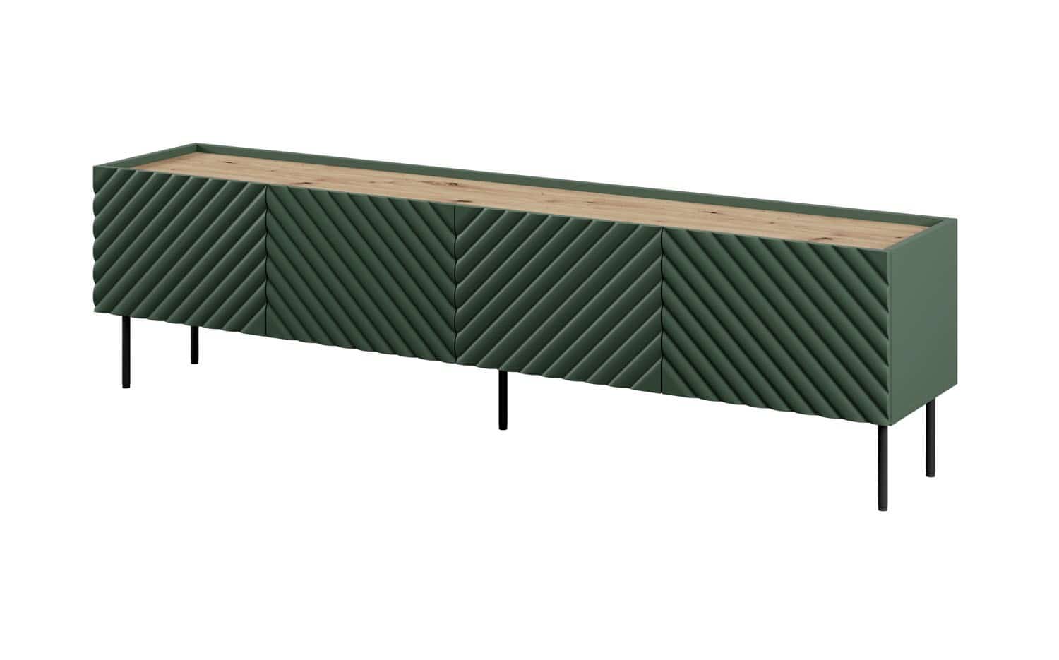 Szafka RTV 4D ONDA 200x40xH54,35 zieleń