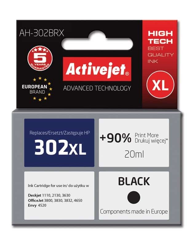 Activejet AH-302BRX Tusz 20ml czarny - Kompatybilny z HP Deskjet