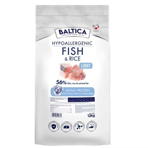BALTICA NUTRACEUTIC Hypoallergenic Fish & Rice Light 12kg