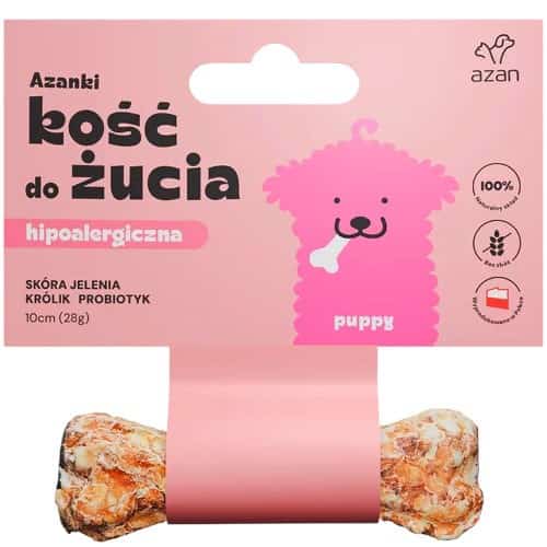 AZANKI Kość hipoalergiczna ze skóry jelenia 10cm
