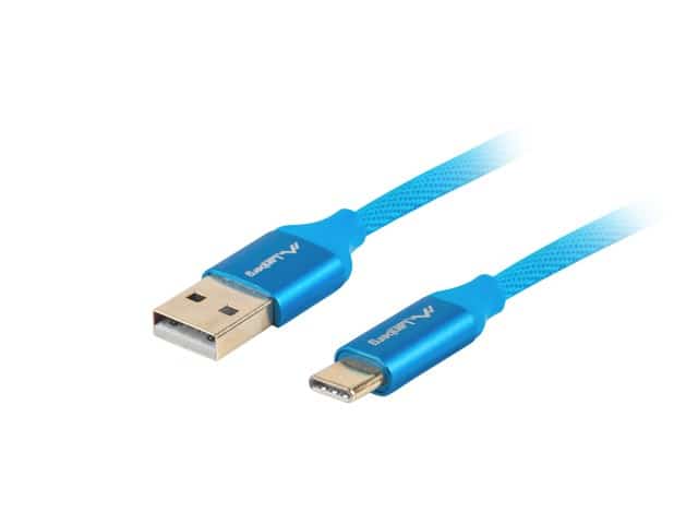 Kabel Lanberg Premium QC 3.0 USB 2.0, 1,8m, niebieski