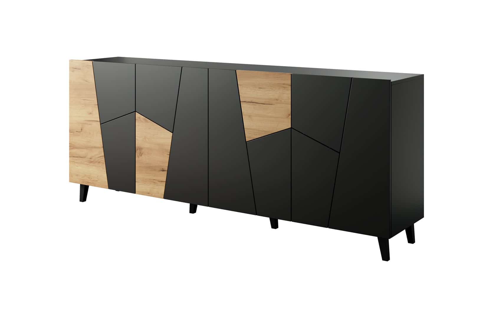 Komoda ETNA czarny mat 200x42x82