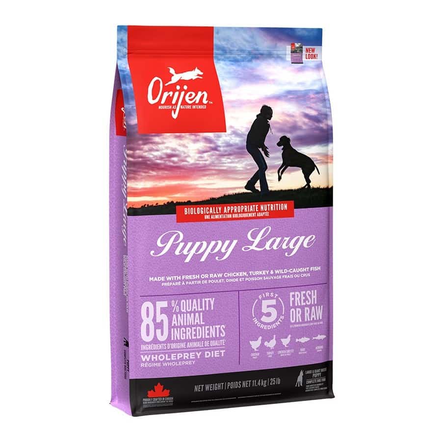 Karma sucha dla szczeniąt dużych ras ORIJEN Puppy Large 11,4 kg - Bezglutenowa i bez soi
