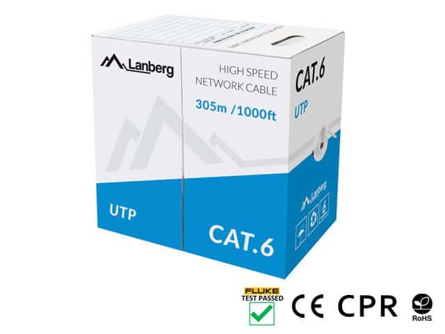 Kabel sieciowy Lanberg LCU6-11CU-0305-S, 305m, Cat6