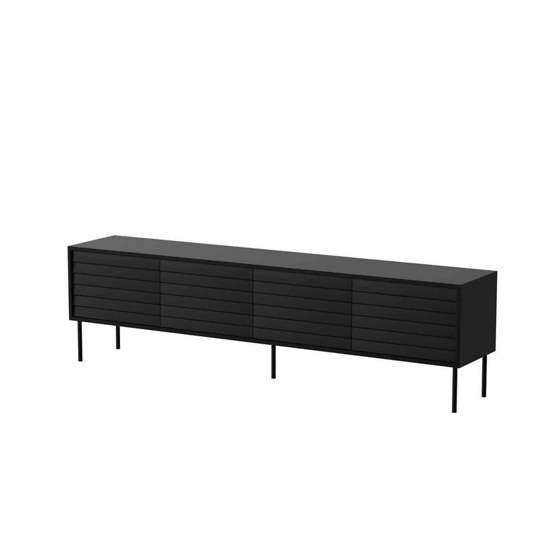 Szafka RTV 4D CORTINA 200x40x55 czarny