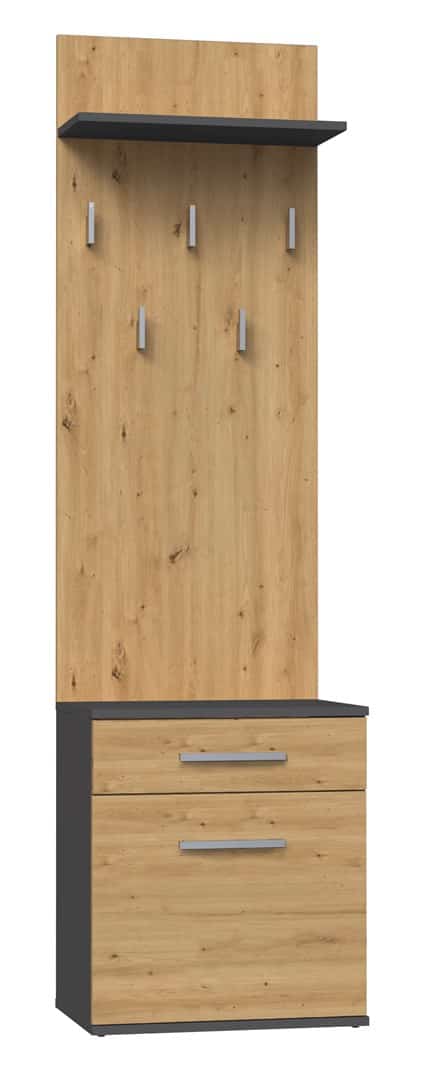 DUO WIESZAK ANTRACYT/ARTISAN - Meble przedpokojowe