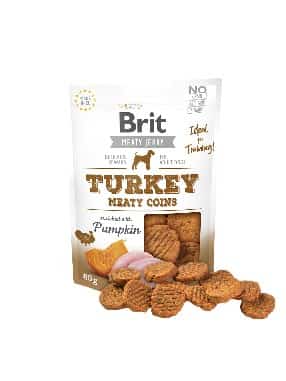 Brit Jerky Turkey Meaty Coins - 80g dla Szczenięt