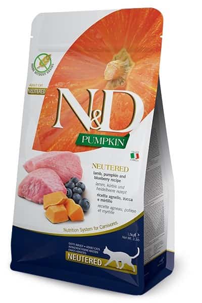 FARMINA N&D Pumpkin Cat Lamb&Blueberry Neutered 300g