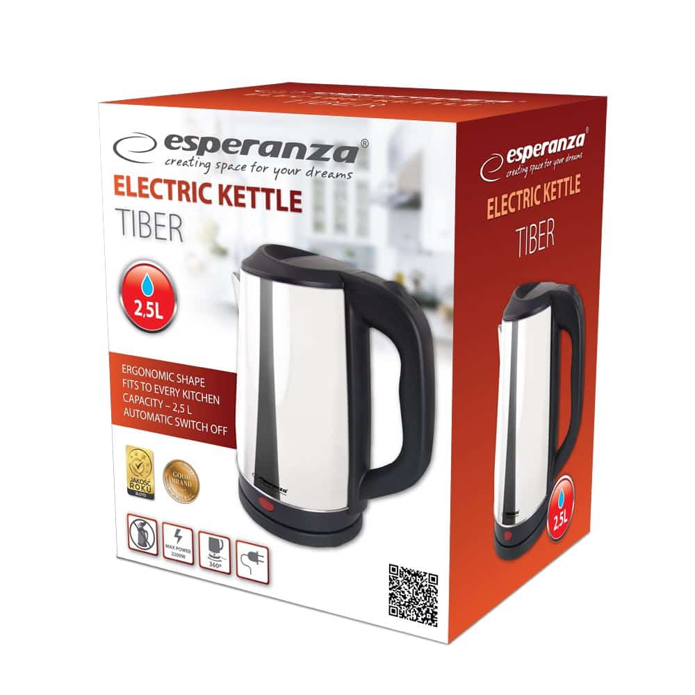 Czajnik elektryczny Esperanza Tiber 2.5 L srebrny matowy EKK036X