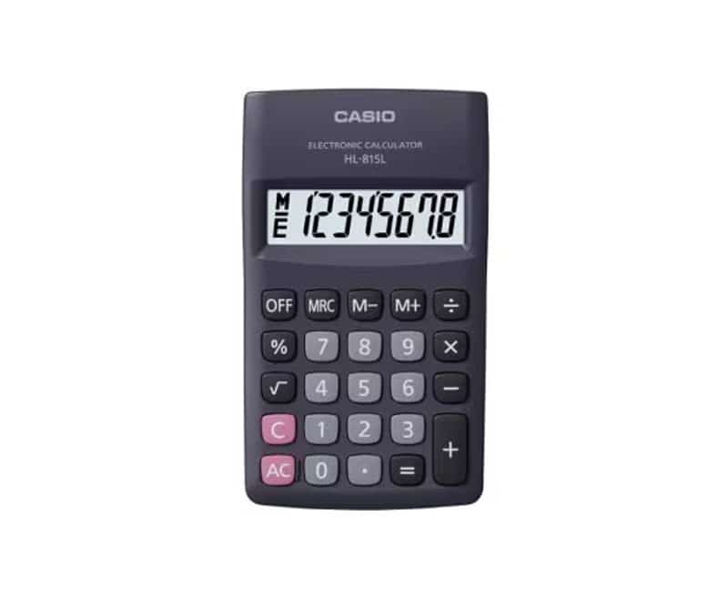 CASIO HL-815L-BK: Kieszonkowy 8-cyfrowy Kalkulator