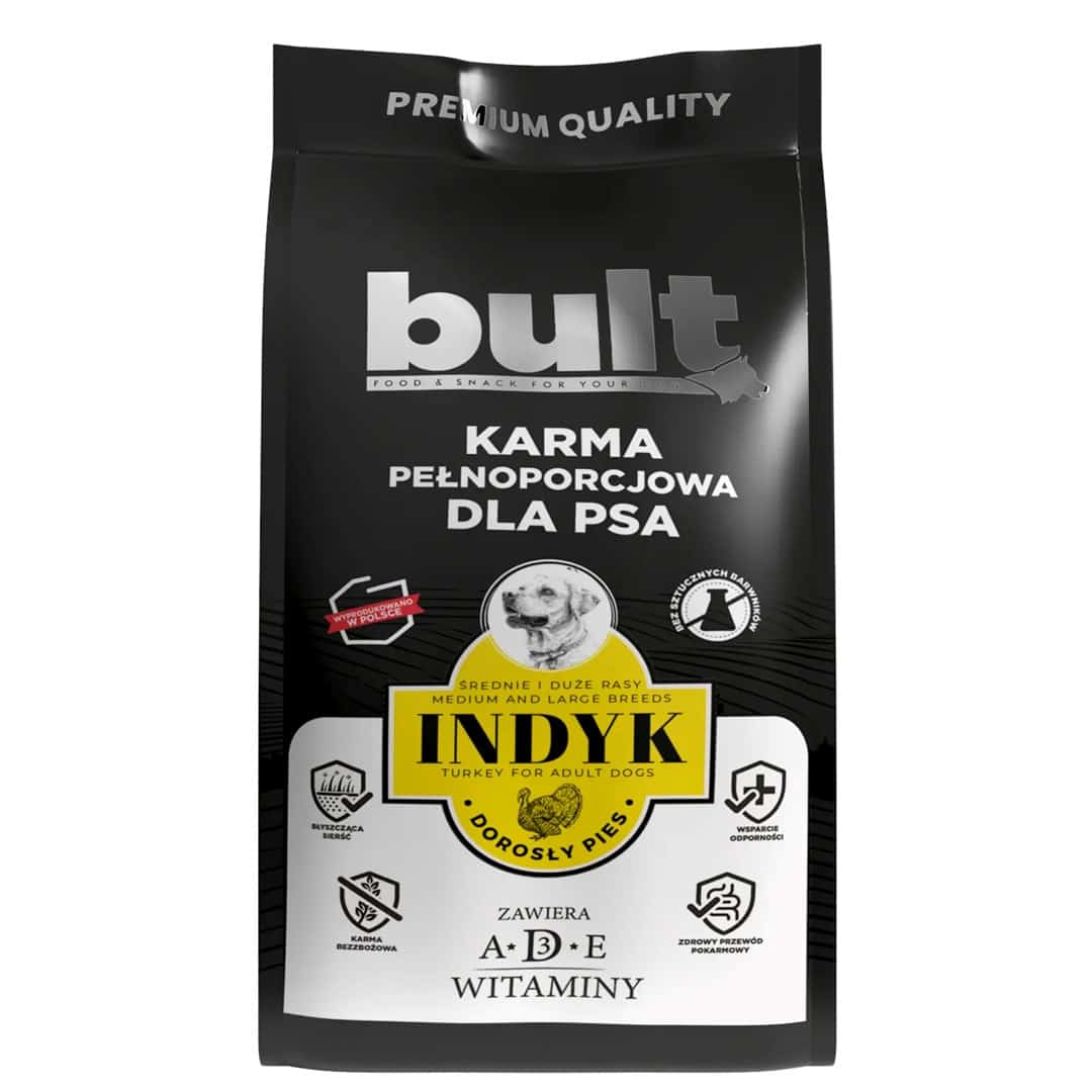 Sucha Karma dla Psów BULT z Indykiem 3kg