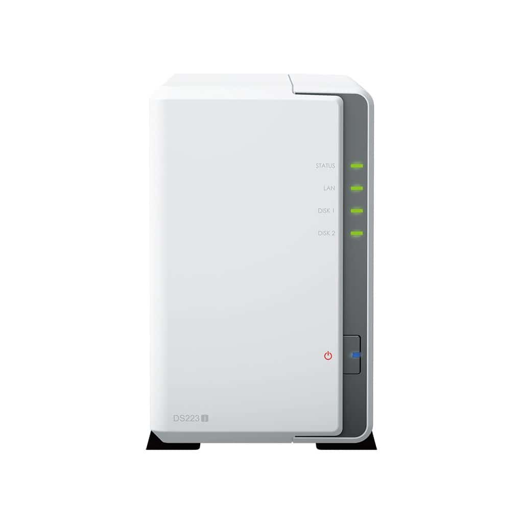 NAS Synology DS223j; 2x 3.5" SATA HDD; 1GB DDR4