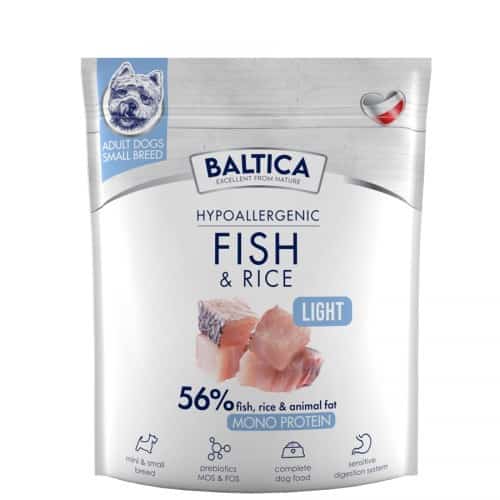 BALTICA NUTRACEUTIC Hypoallergenic Fish & Rice Light XS/S 1kg