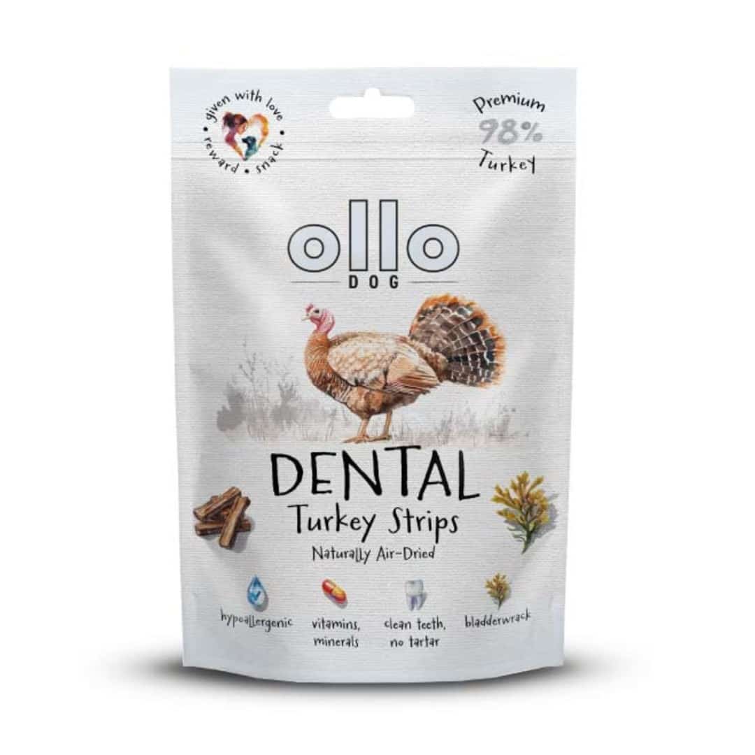 Ollo Air Dried Dental Turkey Strips 80g