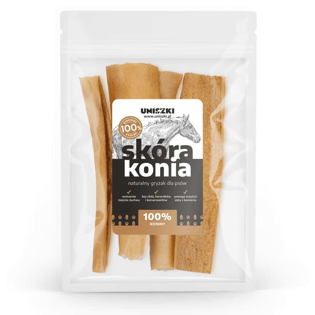 UNISZKI Skóra konia 100g - Suszony, Gryzaki