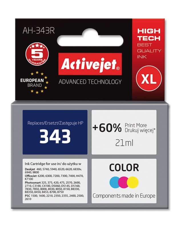 Activejet AH-343R Tusz 21 ml Cyjan Do HP Deskjet