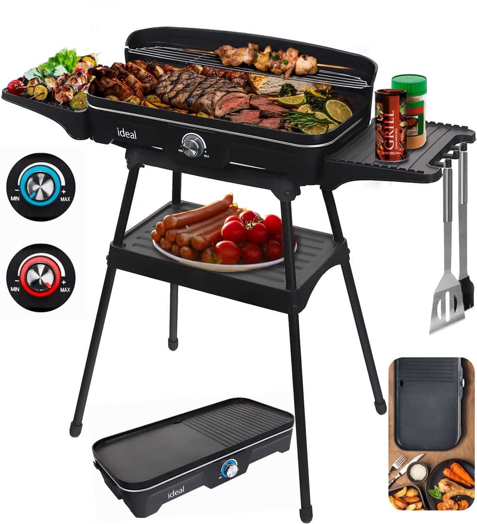 ELDOM GRILL ELEKTRYCZNY WOLNOSTOJĄCY 2W1 2200W