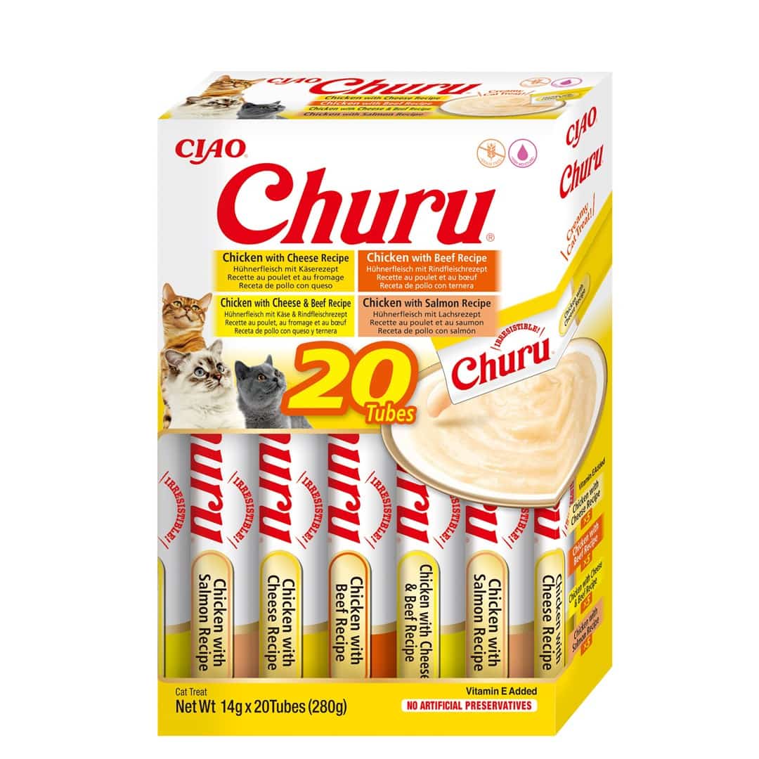 INABA CHURU Varietes Kurczak i Wołowina 20x14g