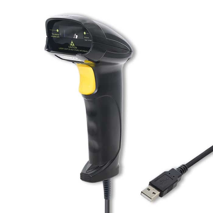 QOLTEC CZYTNIK KODÓW KRESKOWYCH LASEROWY 1D USB CZARNY