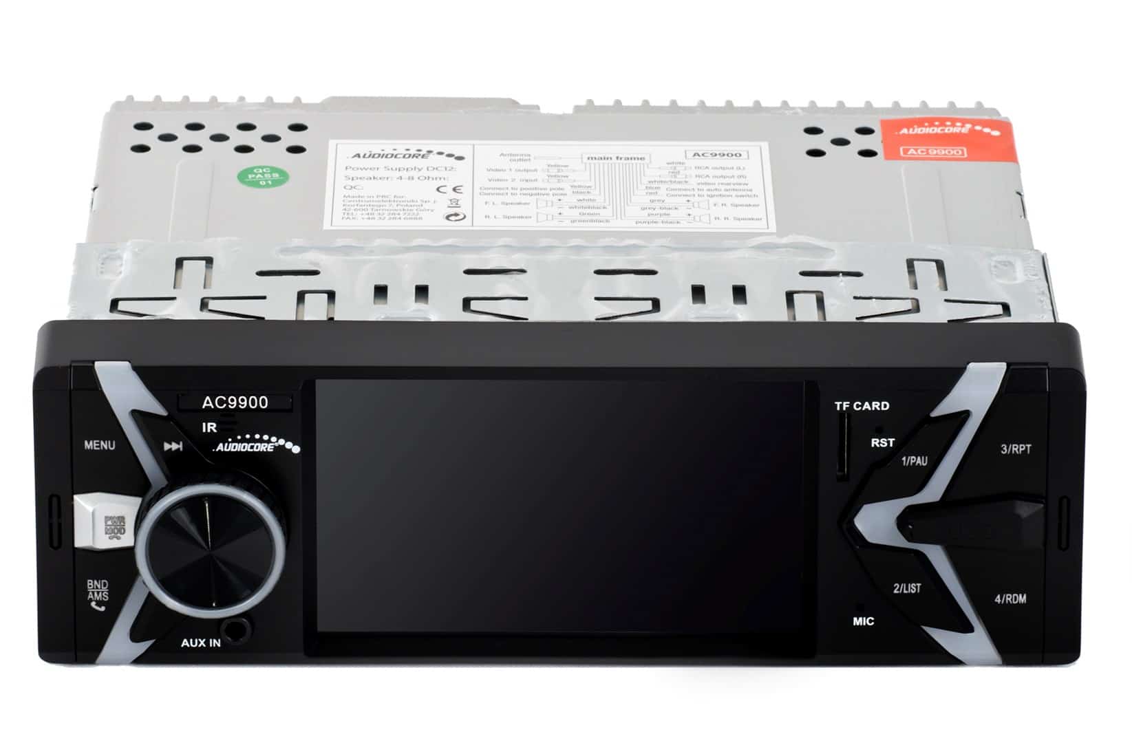 AUDIOCORE AC9900 - Radioodtwarzacz samochodowy USB, AUX, SD