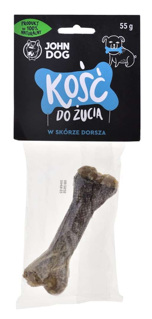 JOHN DOG Kość do Żcucia z dorszem - 12 cm