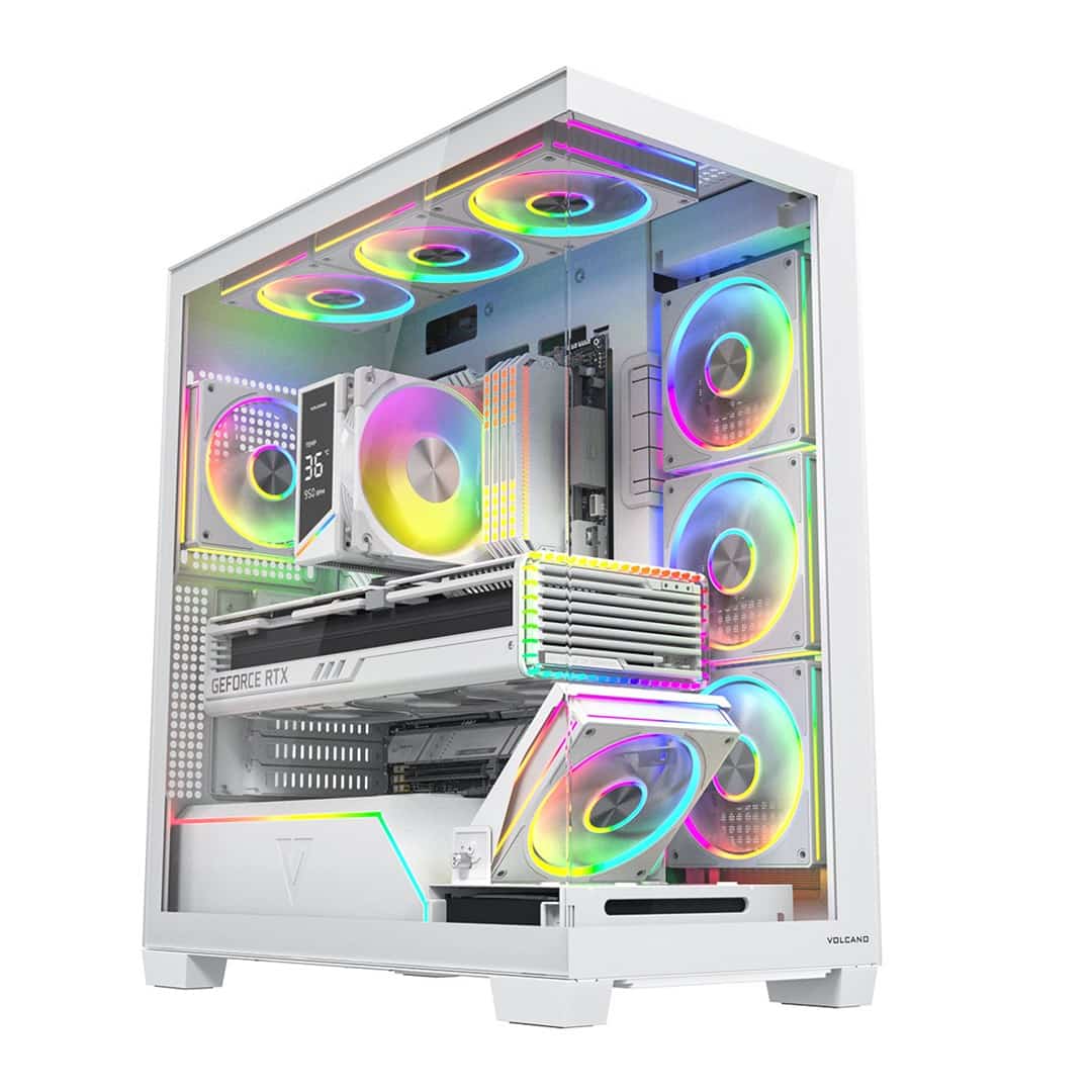 MODECOM OBUDOWA VOLCANO STELLAR PLUS ARGB MIDI 8F BIAŁA