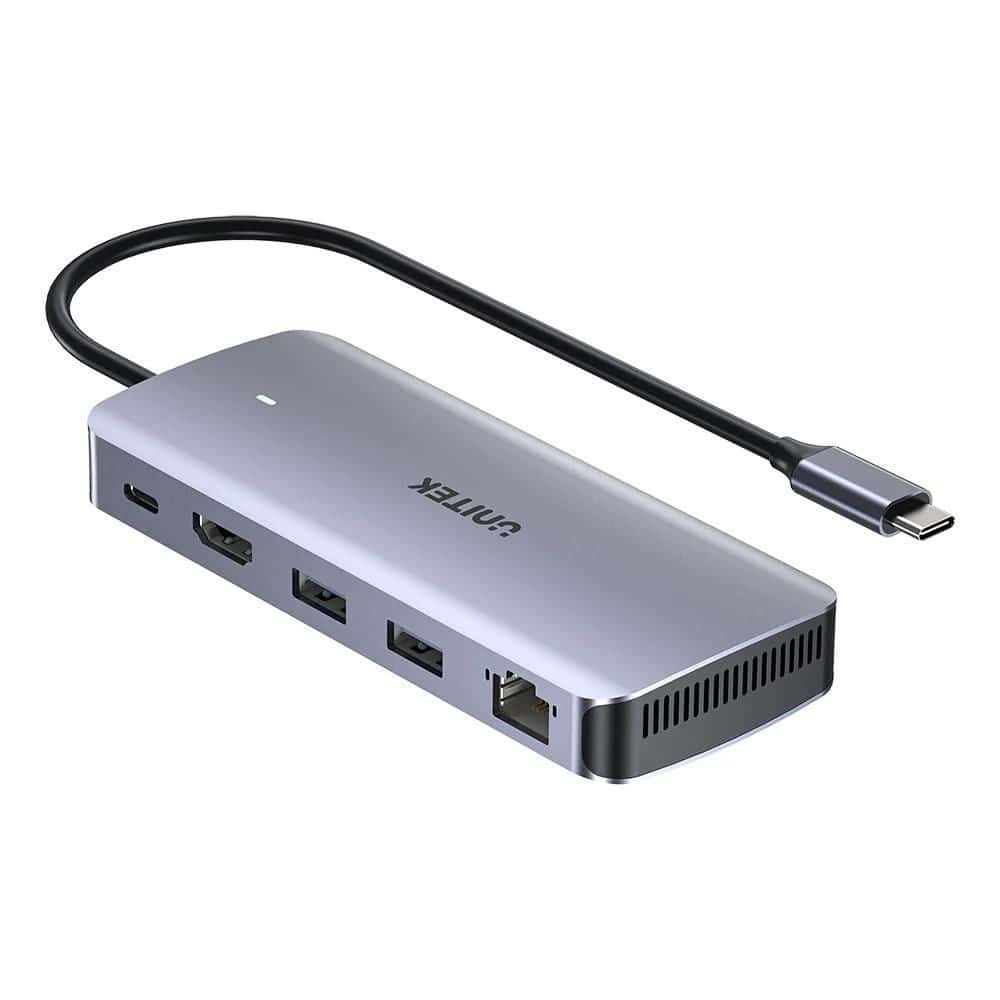 UNITEK AKTYWNY HUB USB-C 10GBPS, M.2, HDMI, PD 100W