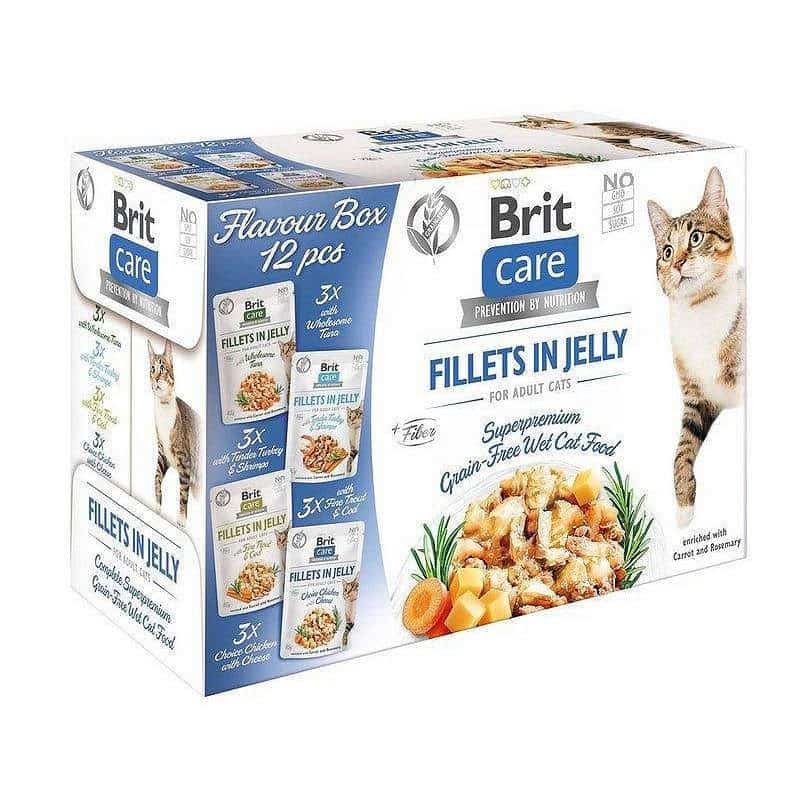 BRIT Care Fillets in Jelly Flavour Box - 12 x 85 g