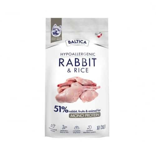 BALTICA NUTRACEUTIC Hypoallergenic Rabbit & Rice XS/S 3kg