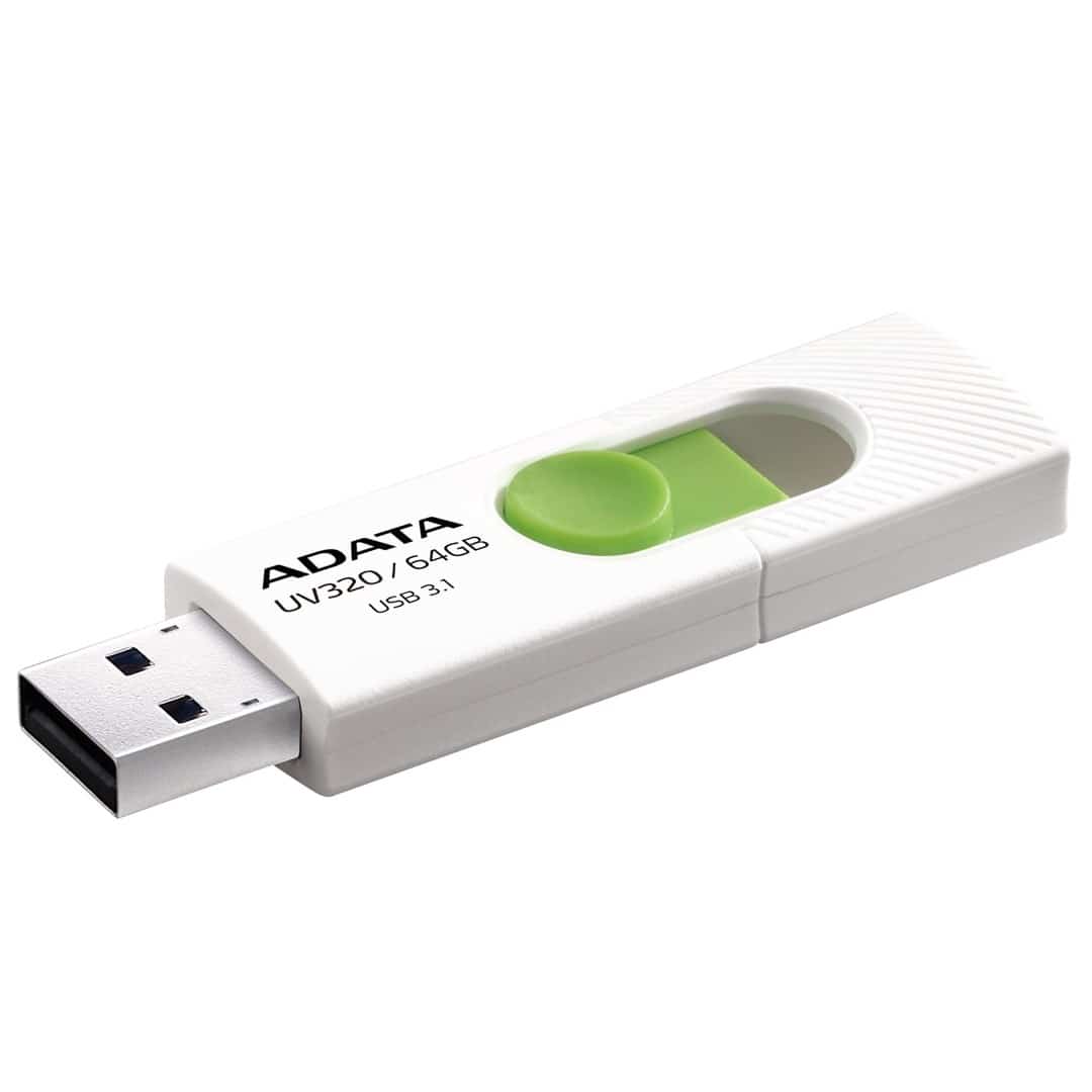 ADATA FLASHDRIVE UV320 64GB USB3.1 Zielono-Biały