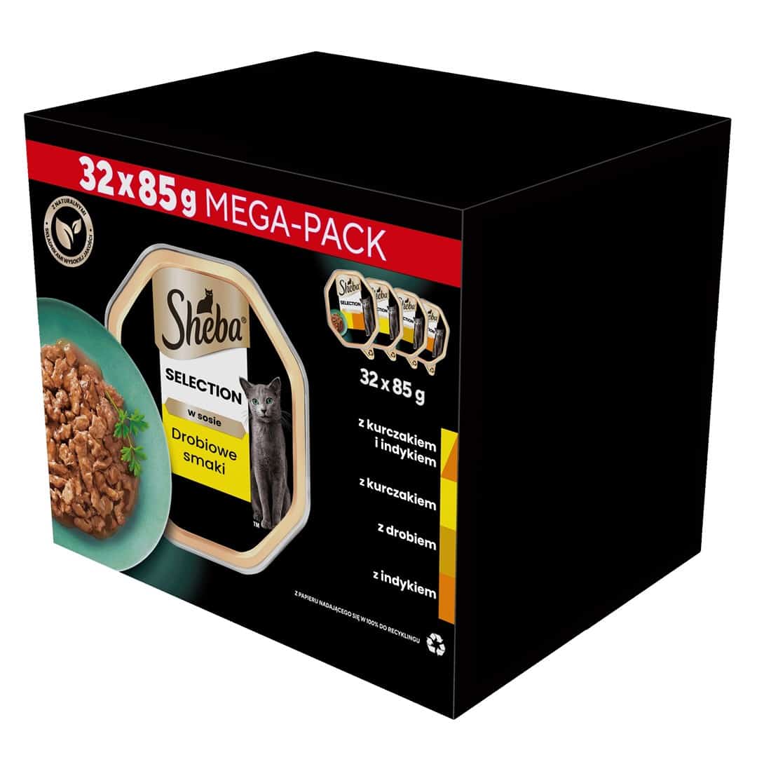 SHEBA Select Slices - Drób, Kurczak, Indyk - 32x85g