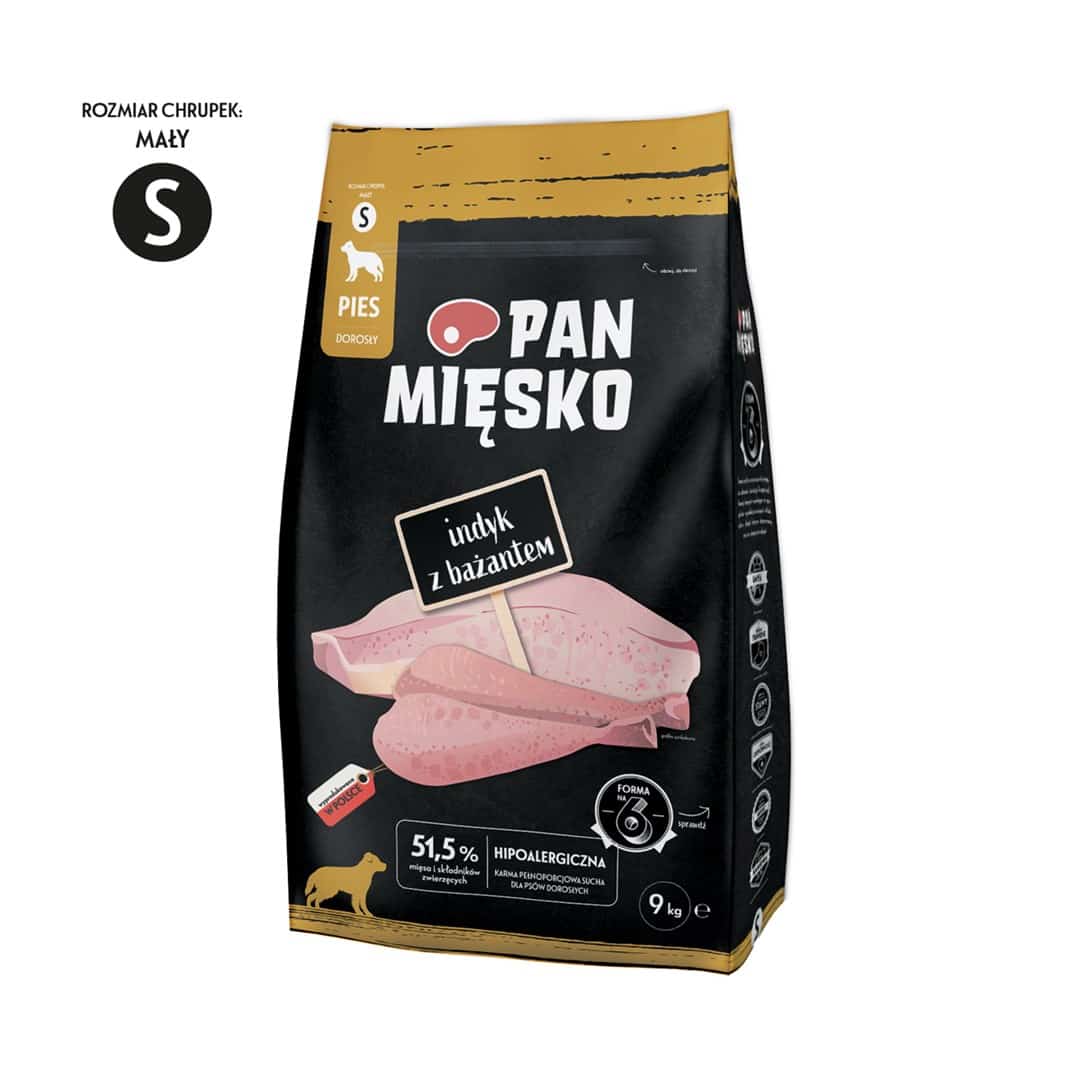 Pan Mięsko Indyk z Bażantem 9kg Sucha Karma
