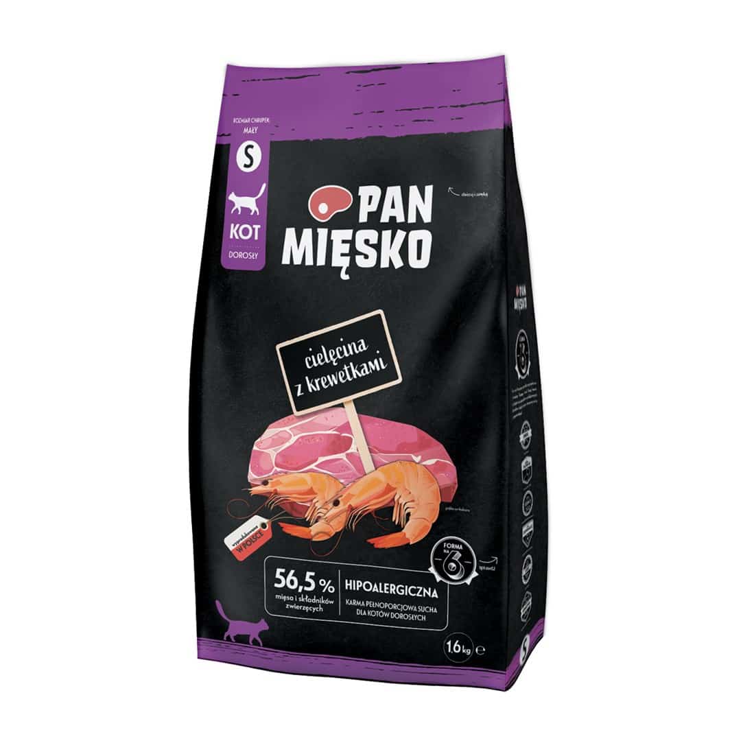 Pan Mięsko Cielęcina z krewetkami sucha 1,6kg