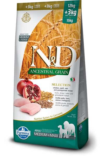 FARMINA N&D Ancestral Grain Selection Adult Medium & Maxi 15kg