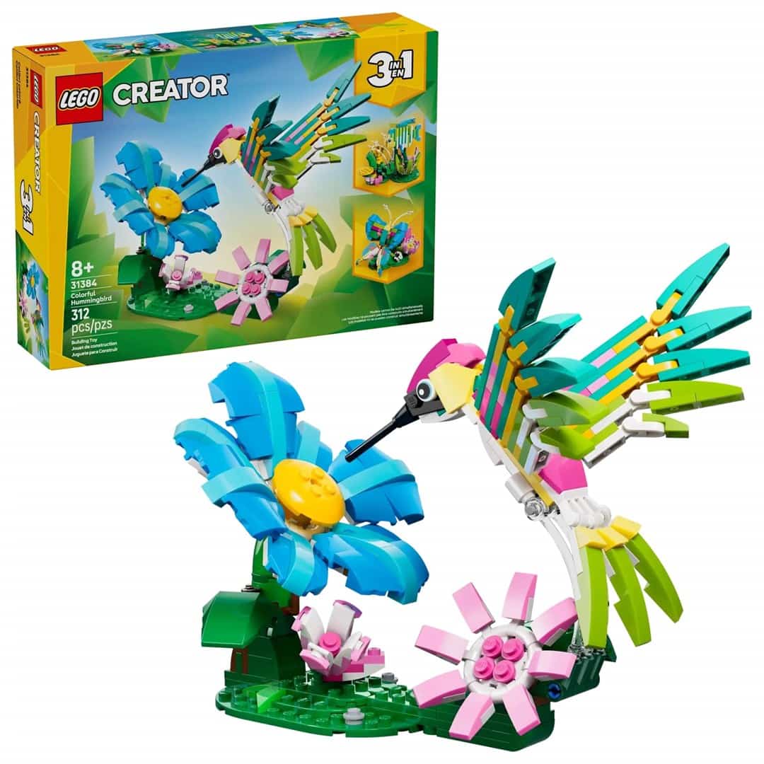 LEGO Creator 3w1 - Zestaw z kolorowym kolibrem i dzikimi zwierzętami