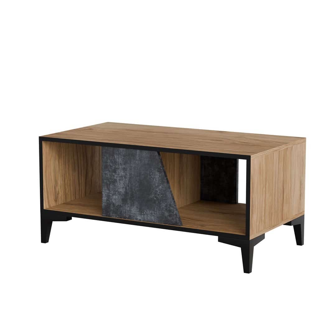 Stolik kawowy OVO 90x50xH39 dęb/beton