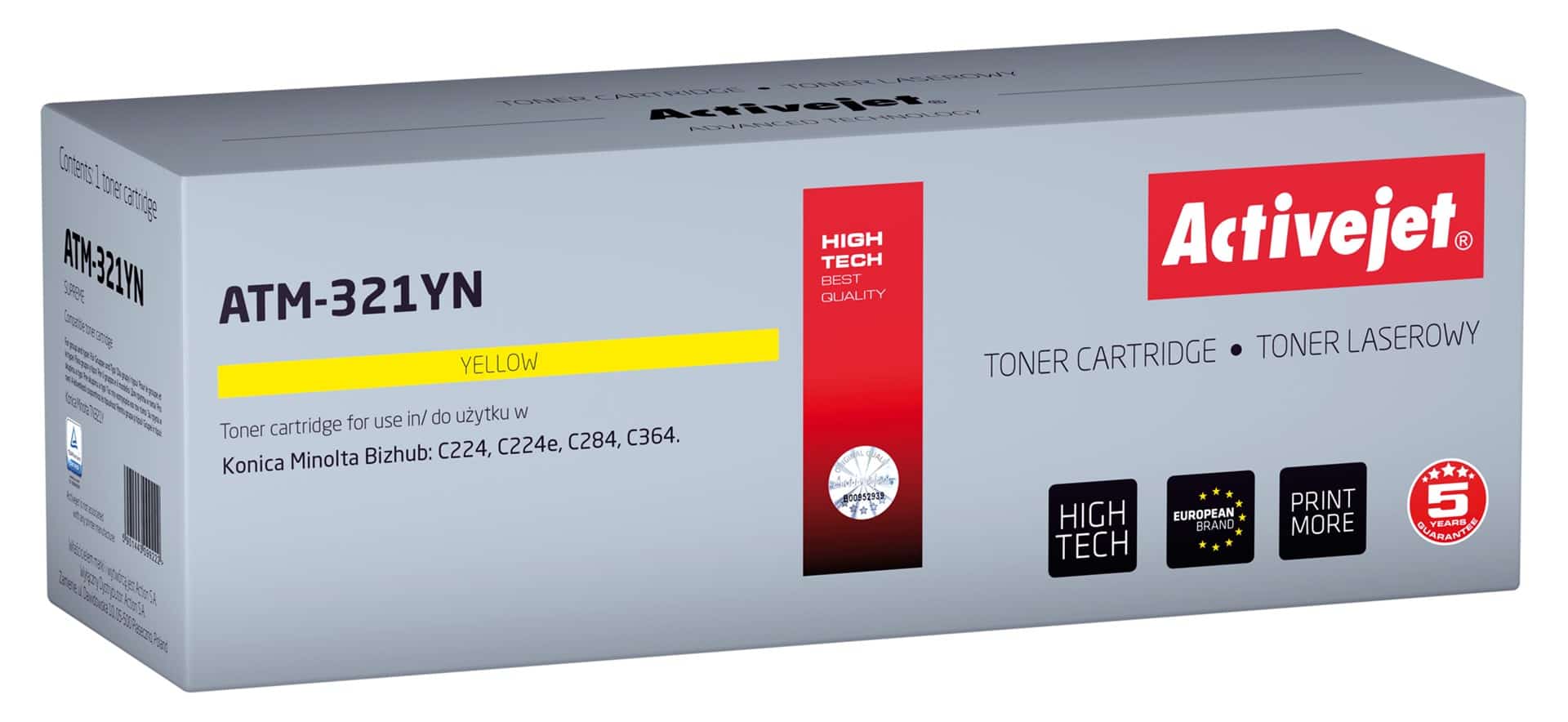 Activejet ATM-321YN Toner - Zamiennik dla Minolta Bizhub