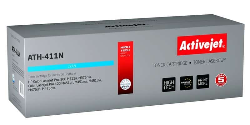 Activejet ATH-411N Toner (zamiennik HP 305A CE411A; 2600 stron)