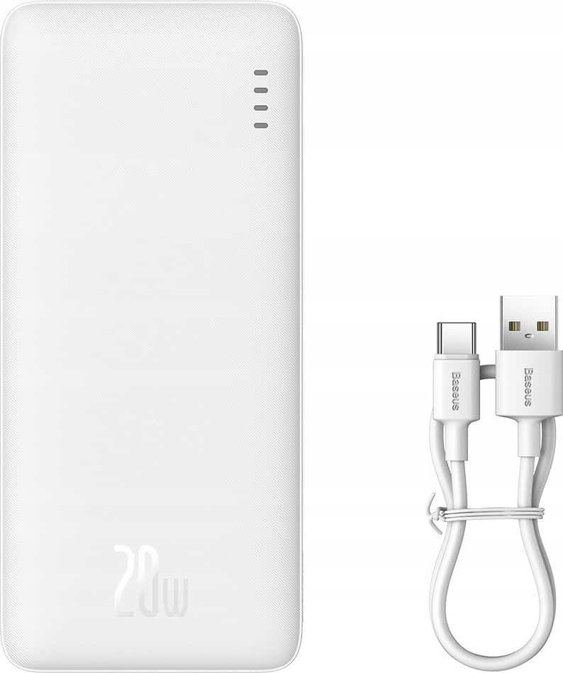 BASEUS POWERBANK AIRPOW 10000MAH 20W Biały