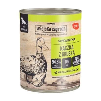 Wiejska Zagroda kaczka z gruszką 800g dla psa