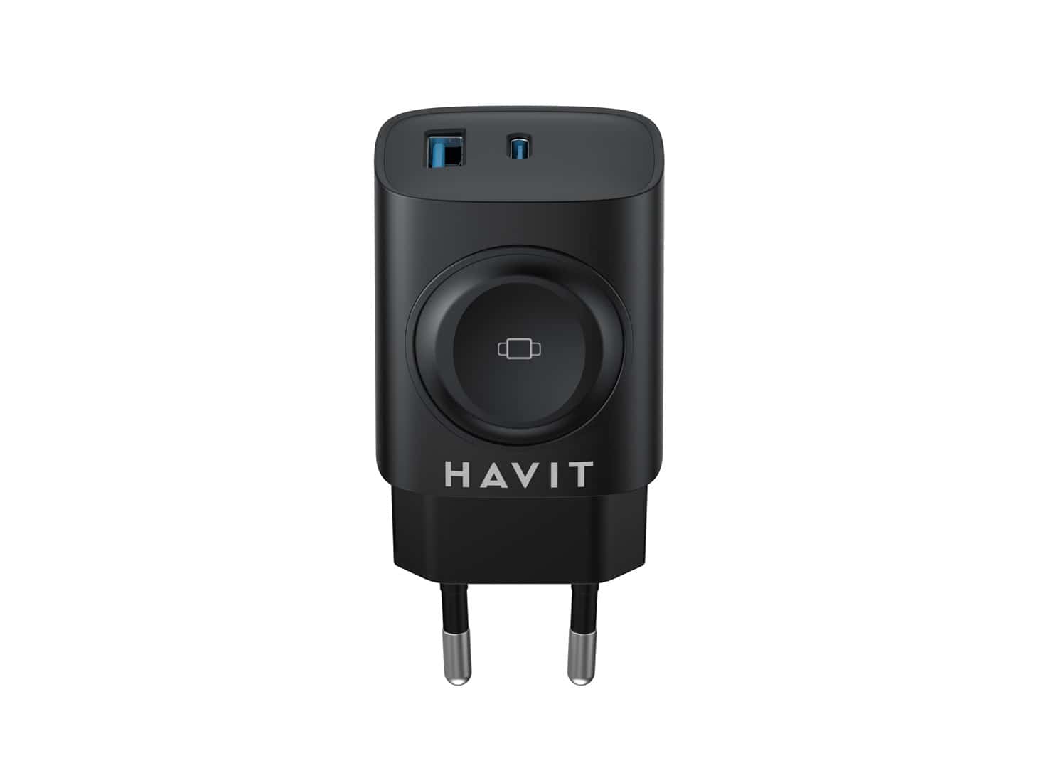 Ładowarka Havit USB-C+USB-A UC132 EU Czarna