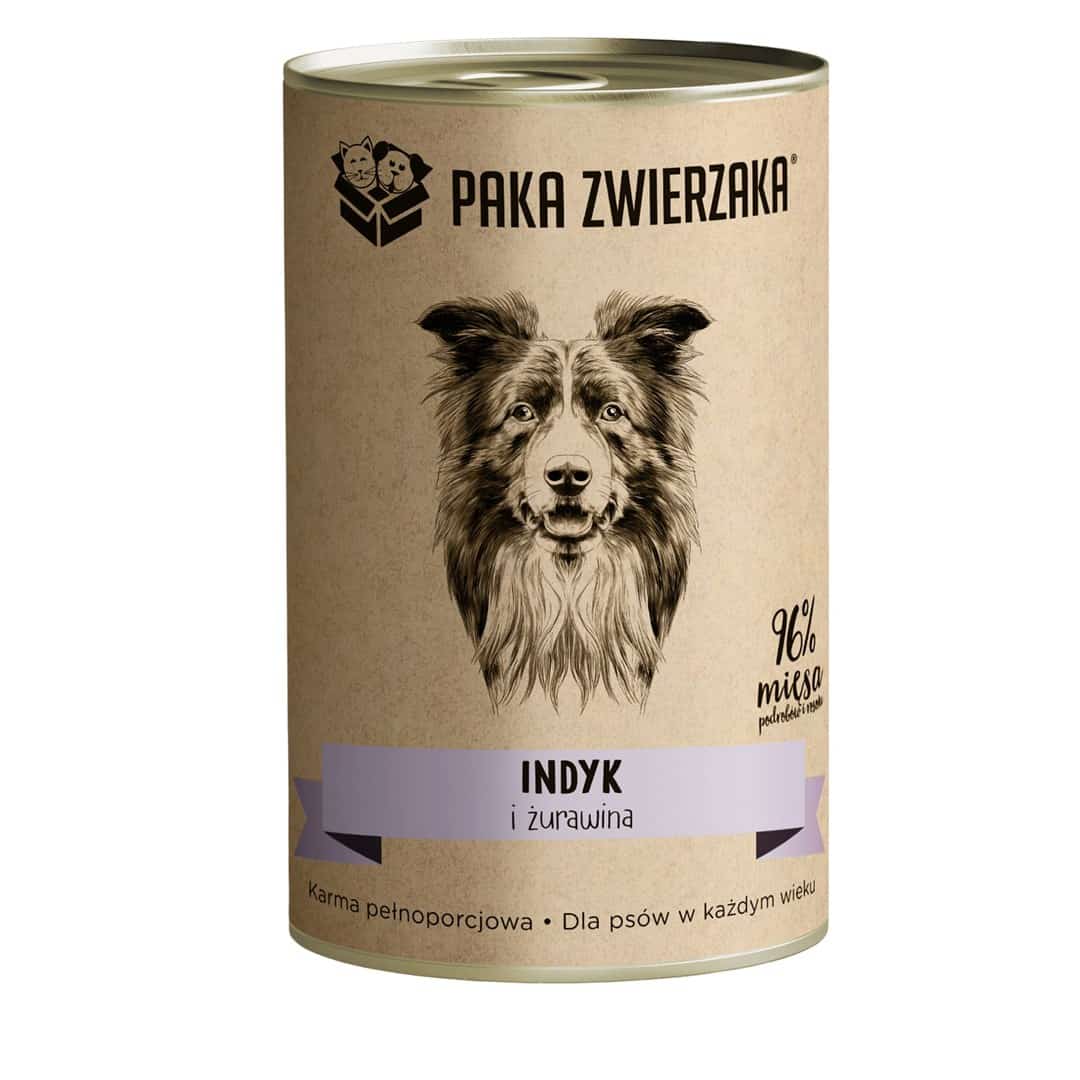 Paka Zwierzaka Indyk i źurawina 400g